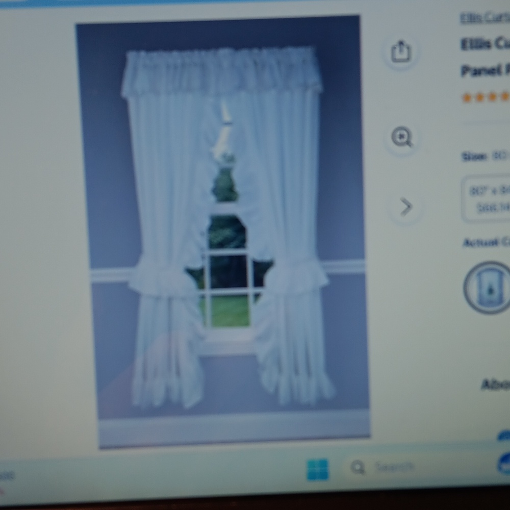 Blue Ruffled Curtains - Picture 6 of 6